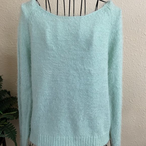 Green Fuzzy Sweater | Poshmark